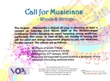 Call for Musicians 2018
